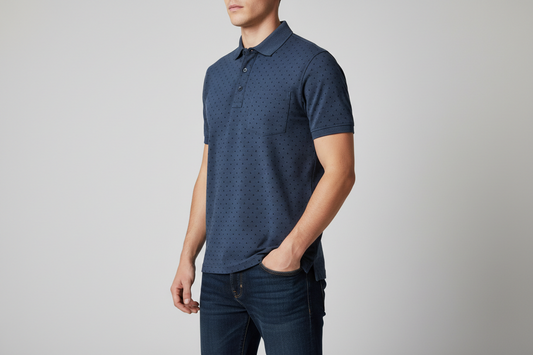 Blue Polo Printed T-Shirt